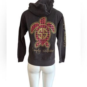 Simply Southern womens Pullover Turtle Hoodie Size S